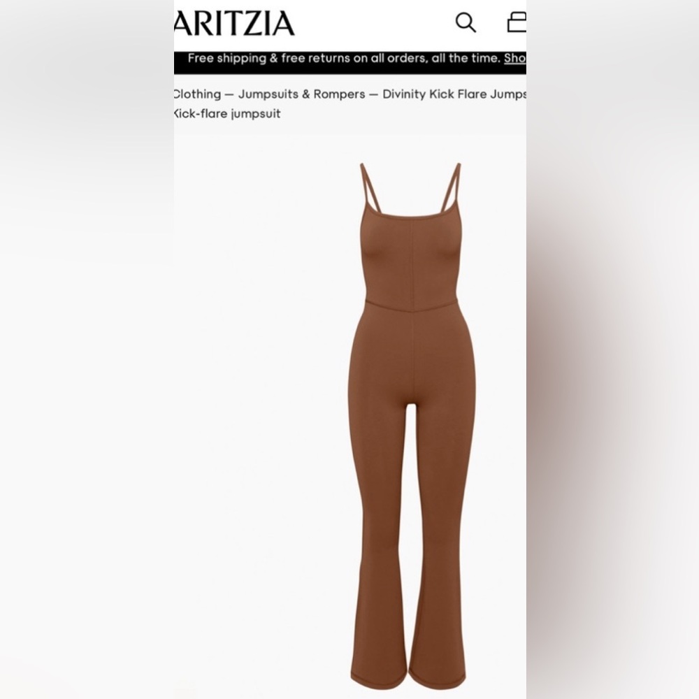 Wilfred Free Divinity Kick Flare Jumpsuit NWT LARGE - Picture 3 of 13